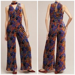 MAEVE Jumpsuit Velvet Wide Leg Cut out Top “AVA”